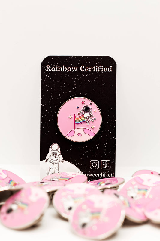 Moon Landing LGBTQIA+ PRIDE Enamel Pin