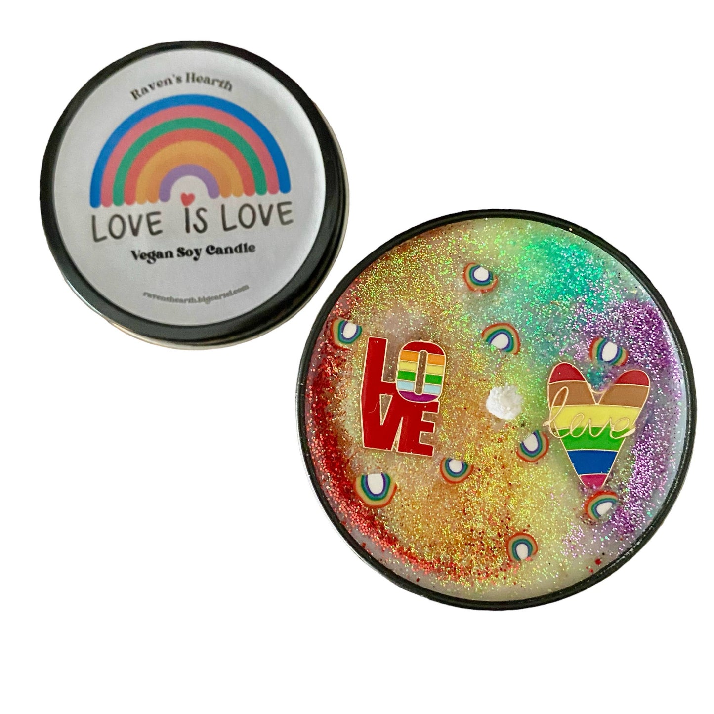 Love is Love Candle - Honeysuckle Jasmine Scent