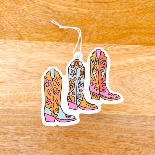 Car Air Freshener - Groovy Boots - Sandlewood