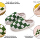 Checker  Illustrated Soft Fluffy Comfy Warm House Slipper