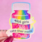 Hot Girls Take Their Meds Holographic Sticker, 2.6 x 3.25 in