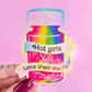 Hot Girls Take Their Meds Holographic Sticker, 2.6 x 3.25 in