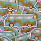 Trippy Hippie Bus Glitter Sticker