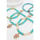 Rhinestone Turtle Charm Bead Bracelet
