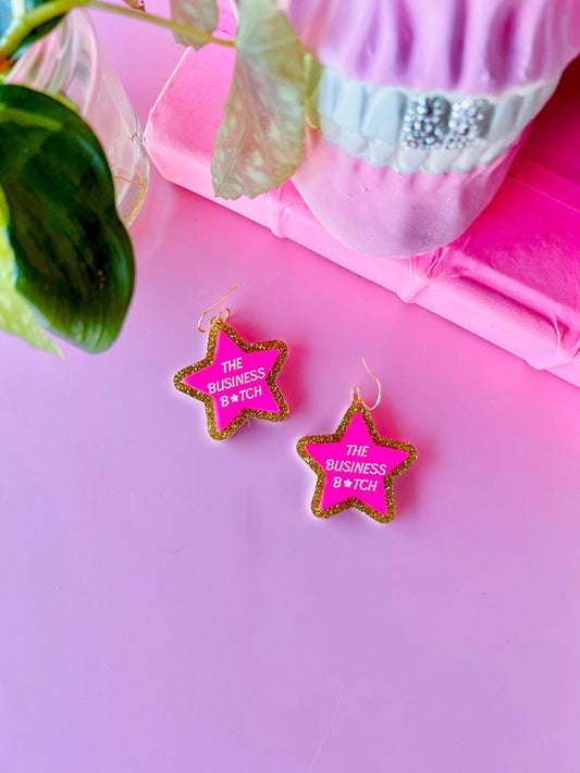 The Business B*tch The Office Earrings