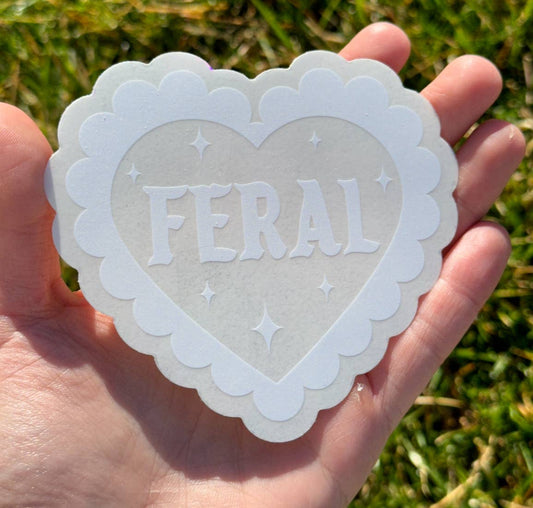 Feral Heart Suncatcher Decal