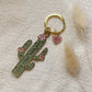 Grow Your Own Way Cactus Enamel Keychain