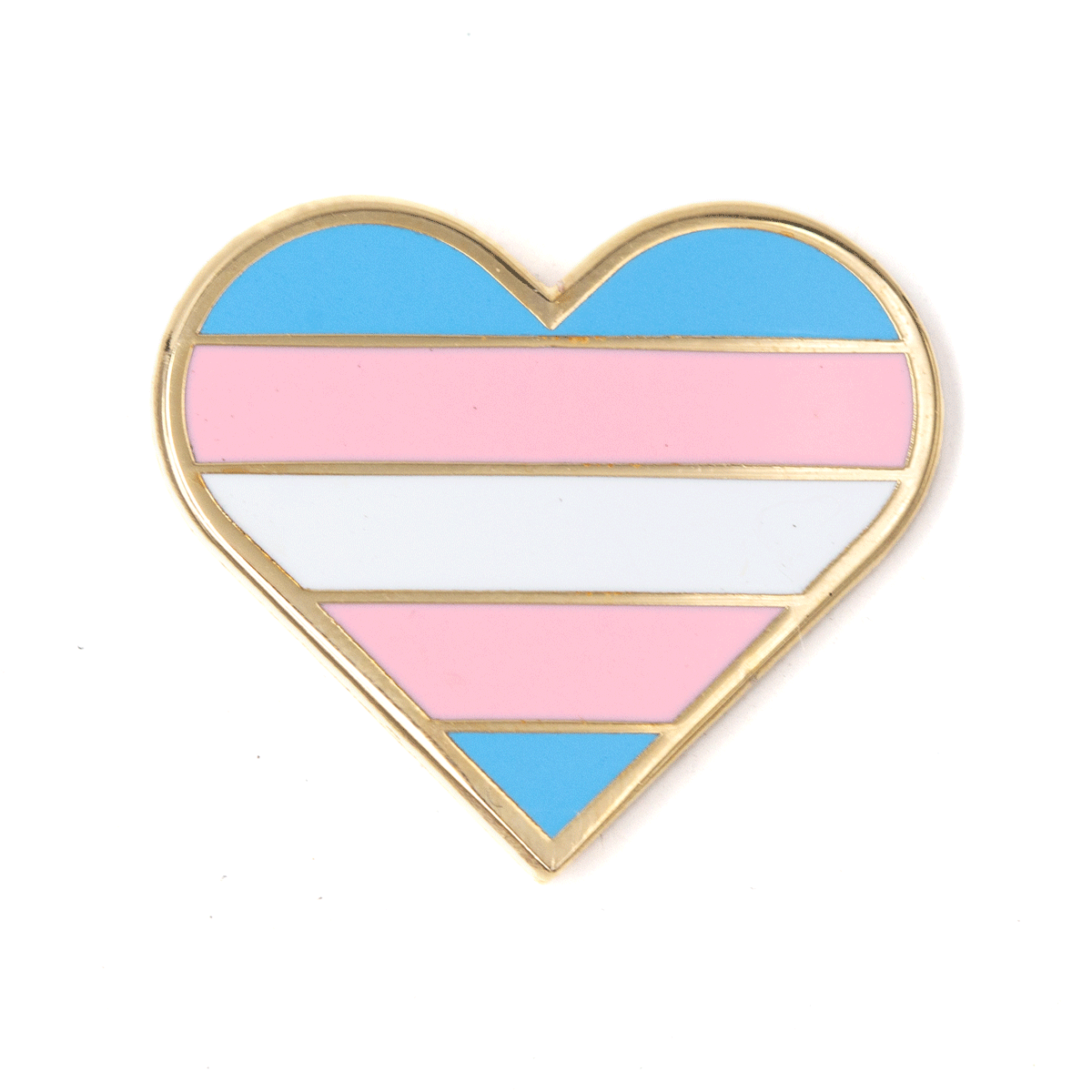 Trans Pride Heart Enamel Pin