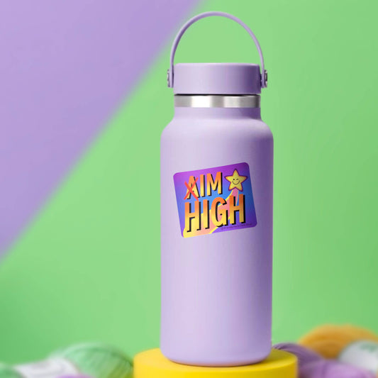 Aim High Stoner Pride Sticker | 420 Nostalgic 90s Decal