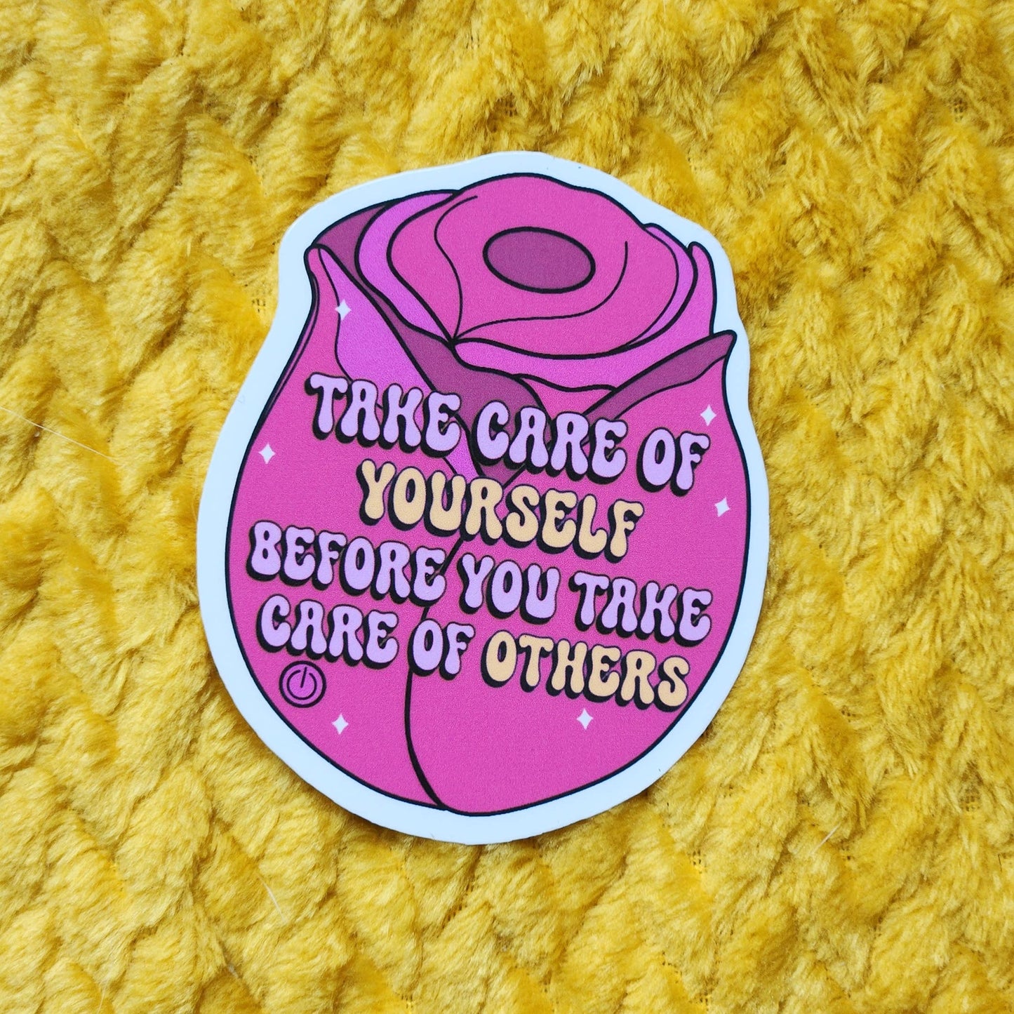 Take care of yourself vibrator sticker