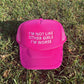 I'm Worse Embroidered Trucker Summer Mesh Cap