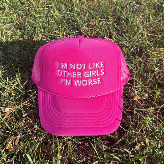 I'm Worse Embroidered Trucker Summer Mesh Cap
