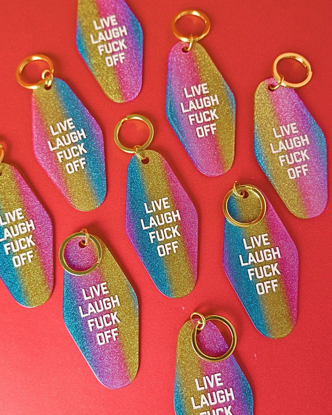 Live Laugh Fuck Off Keychain