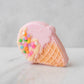 Strawberry (Pink) Ice Cream Cone