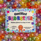 Certified Bed Rotter Certificate Sticker