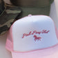 Embroidery Chappell Roan Pink Pony Club Trucker Hat