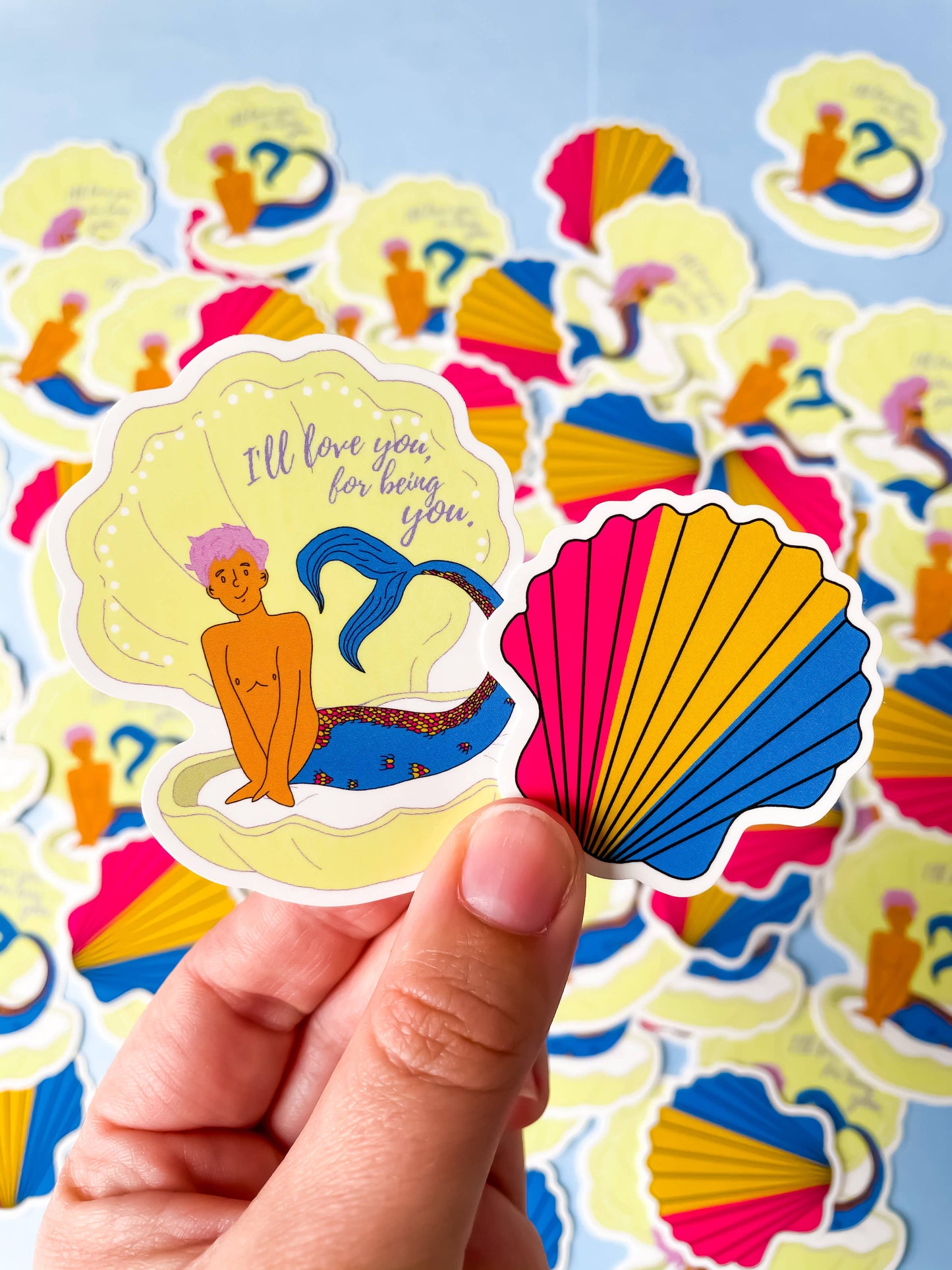 Pansexual Merman LGBTQIA+ Sticker Pack