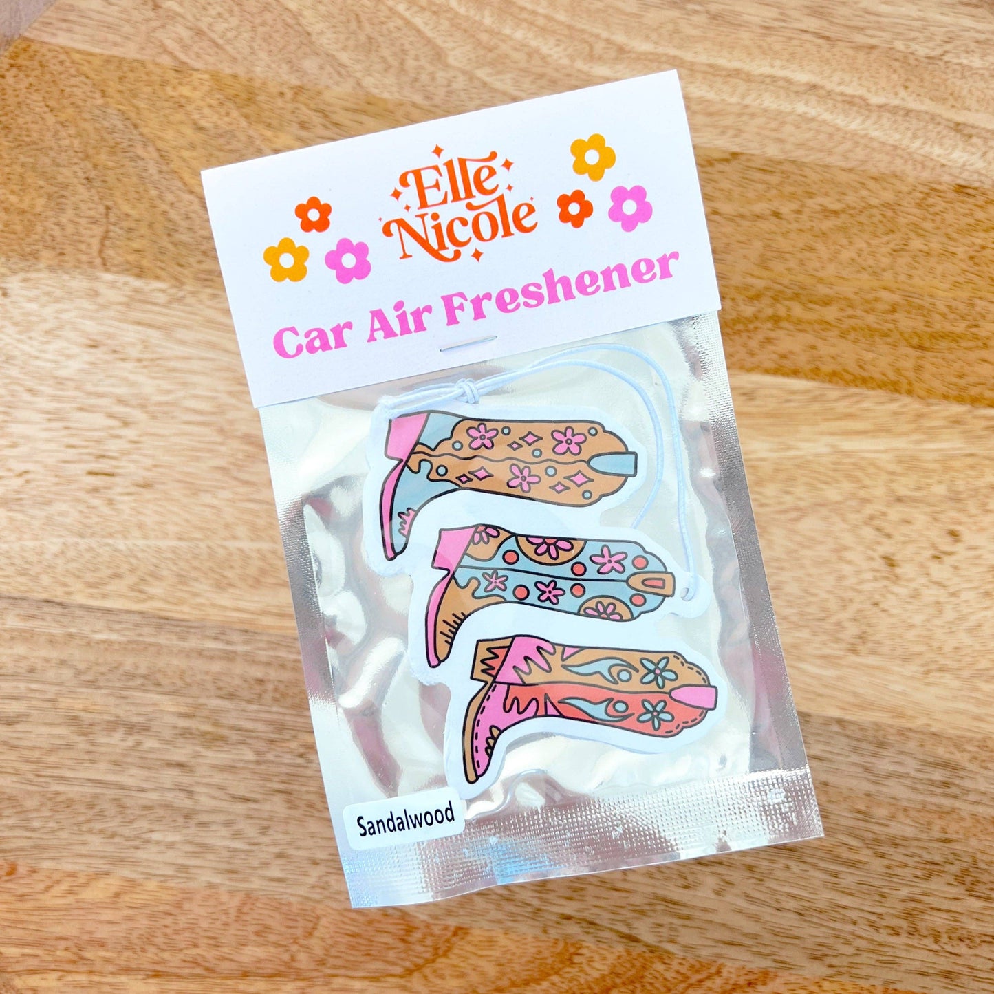 Car Air Freshener - Groovy Boots - Sandlewood