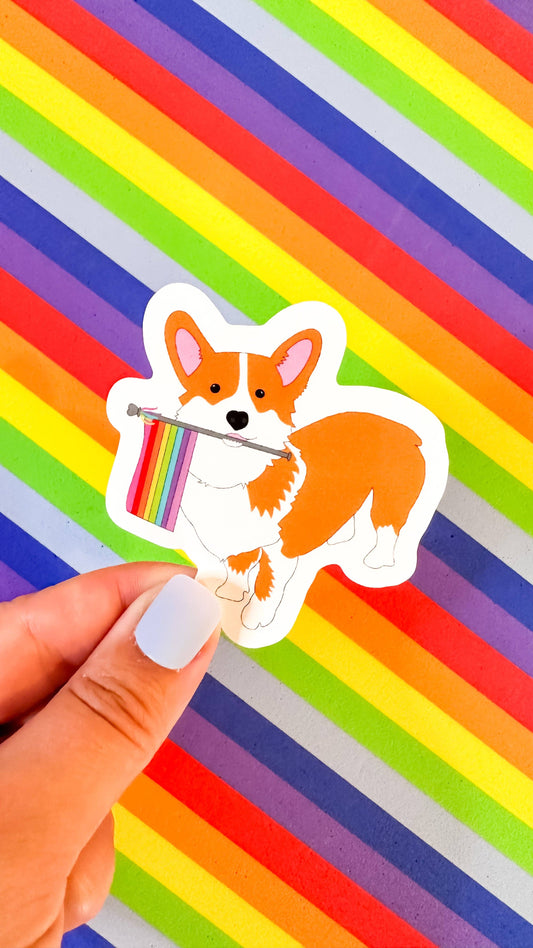 Corgi LGBTQ+ Pride Sticker