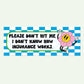 Please Don't Hit Me Bumper Sticker Decal, Funny Car Sticker