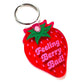 Feeling Berry Bad Cute Strawberry-Shaped Vinyl Keychain