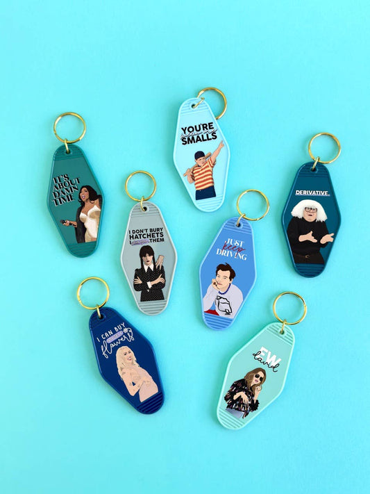 Harry Styles Just Keep Driving Motel Keychain