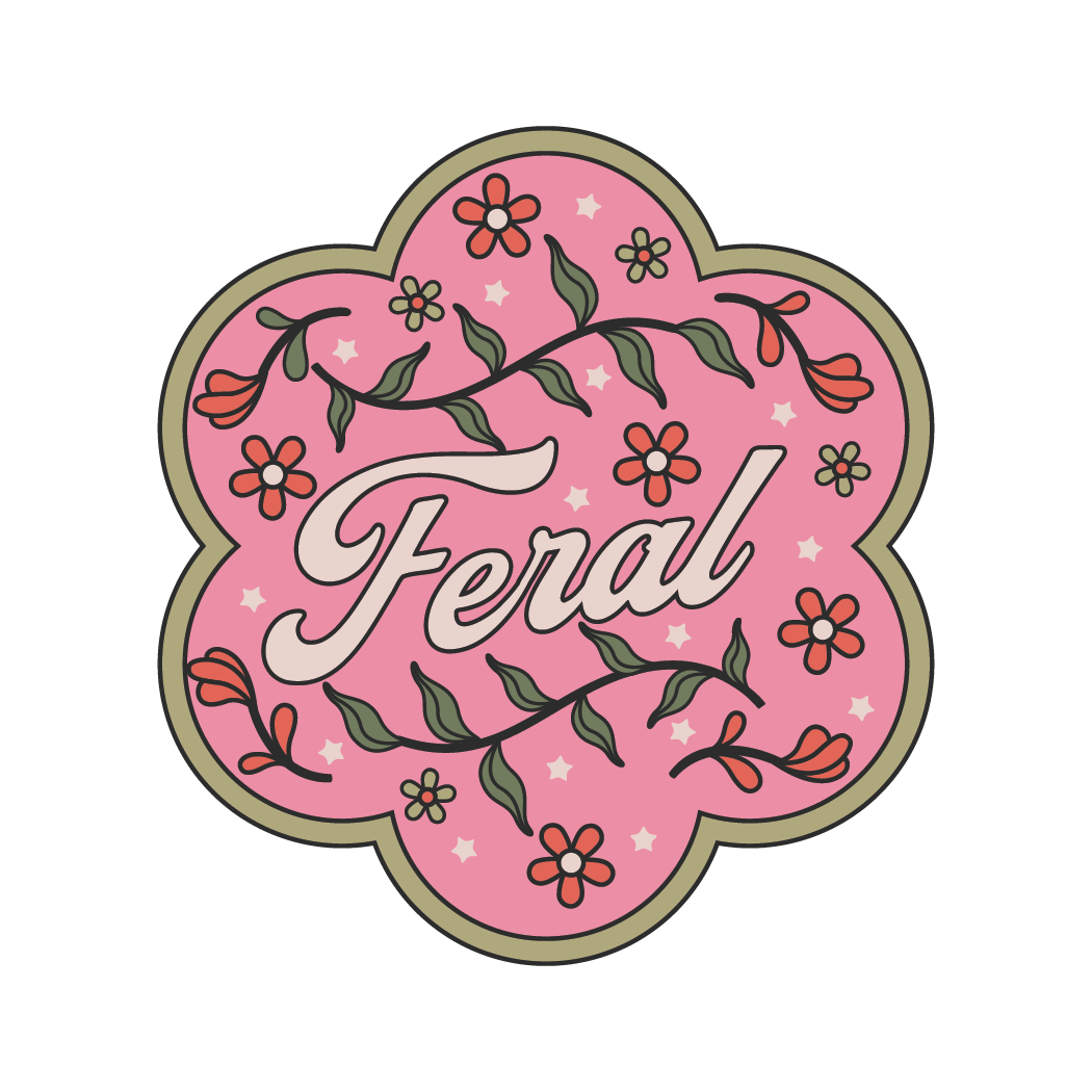 Feral Sticker (funny stickers, silly stickers