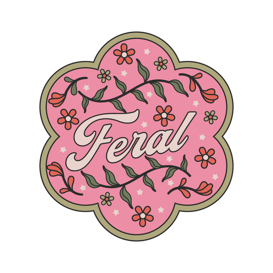 Feral Sticker (funny stickers, silly stickers