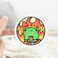 Frog This Is Fine Meme Sticker