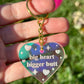 Big Heart Bigger Butt Iridescent Acrylic Keychain