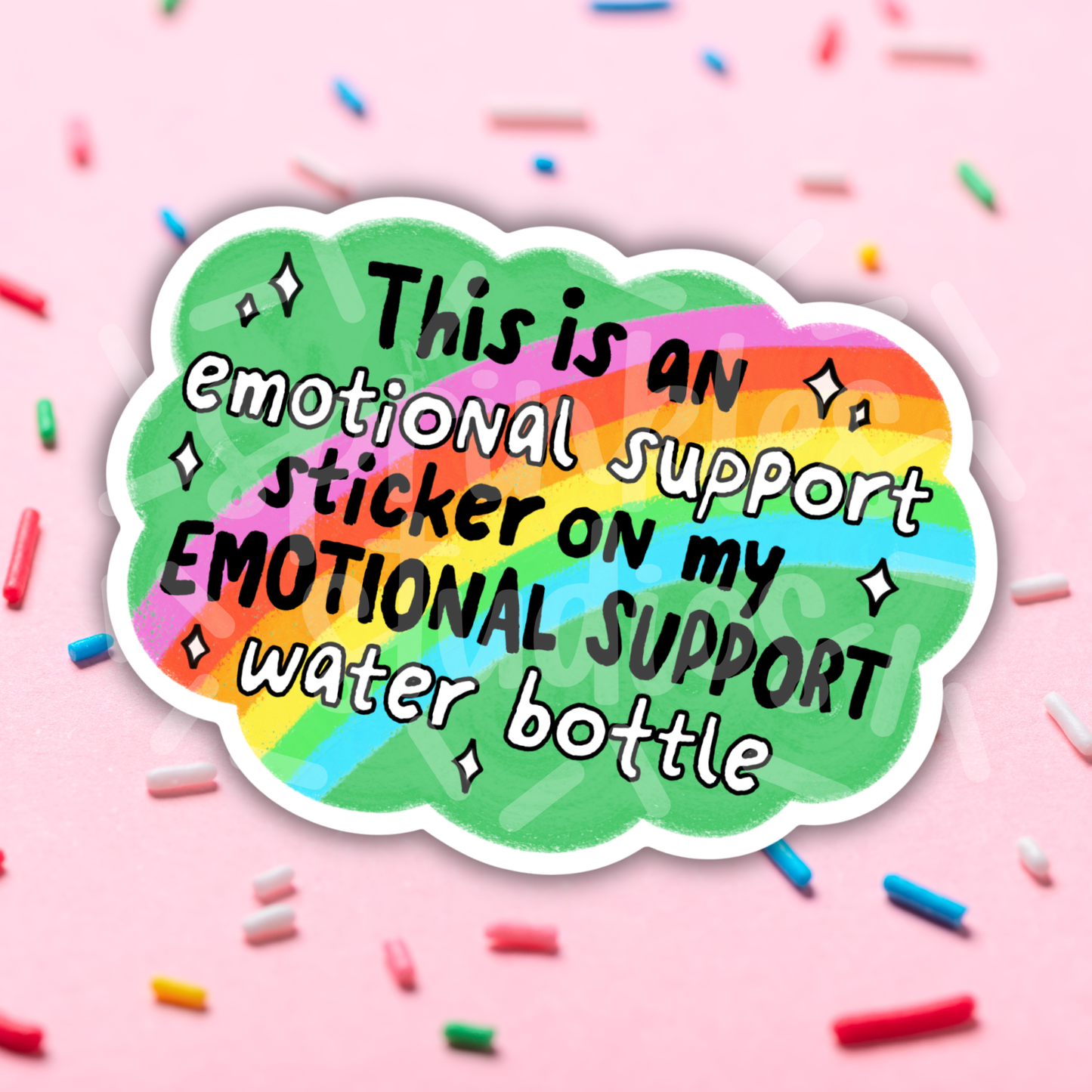Emotional Support Sticker Vinyl Sticker