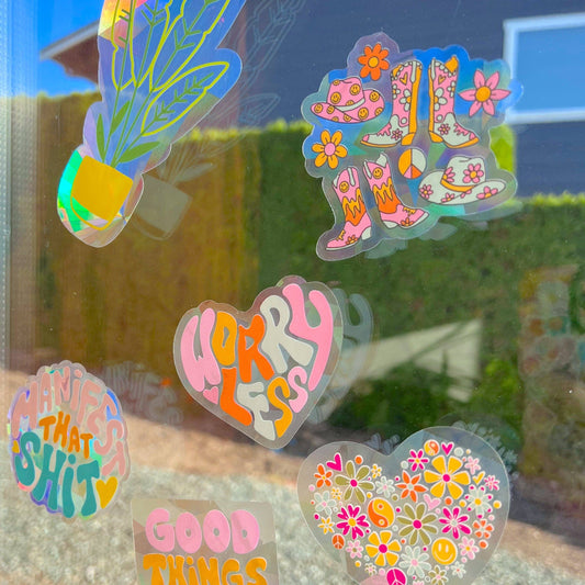 Suncatcher Sticker - Cutie Cowgirl