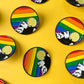 Rainbow Mountain Sunrise LGBTQIA+ Enamel Pin