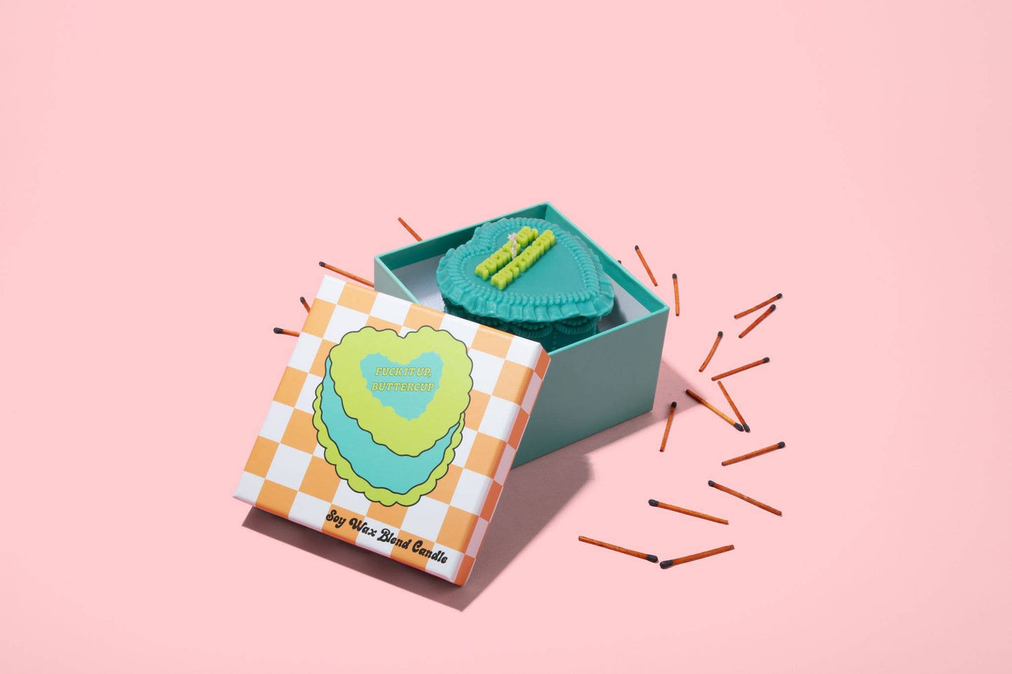 Fuck It Up Buttercup Heart Candle (gift for women)