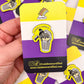 Gender is Garbage Non-Binary LGBTQIA+ Pride Enamel Pin