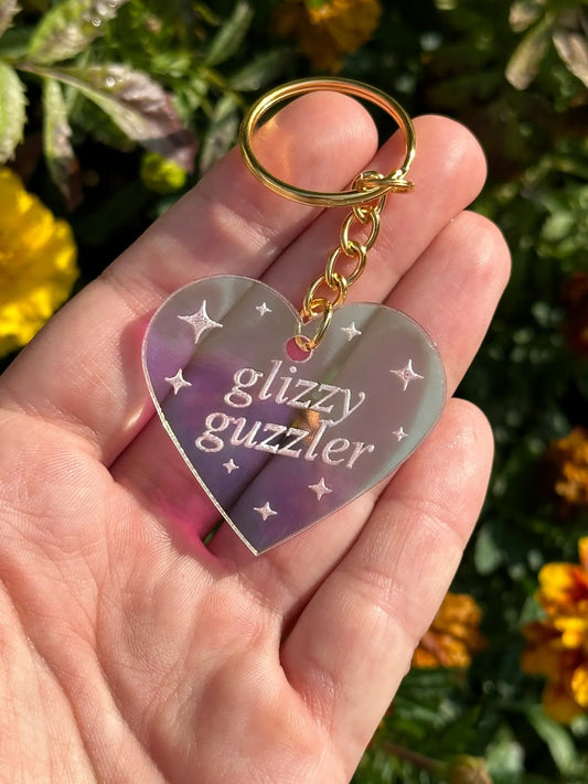 Glizzy Guzzler Iridescent Acrylic Keychain
