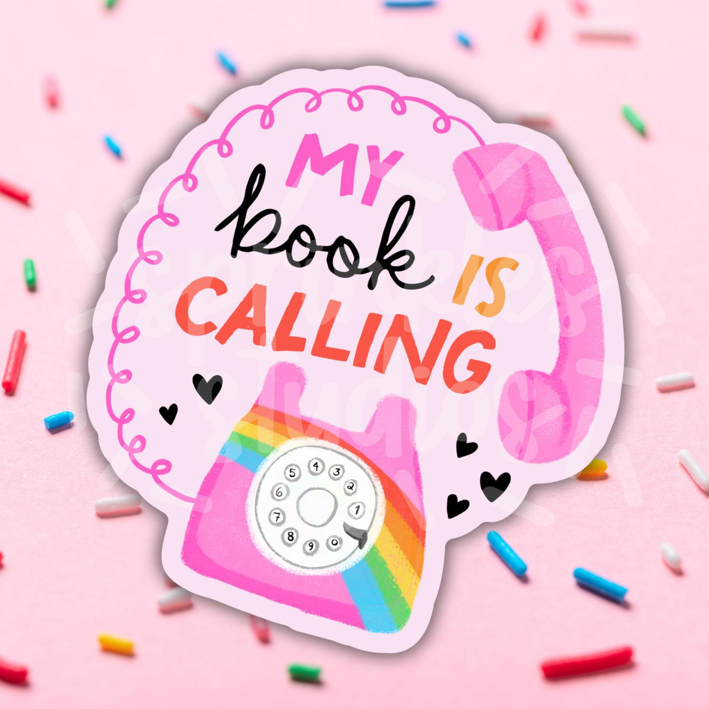 Book Is Calling Vinyl Sticker