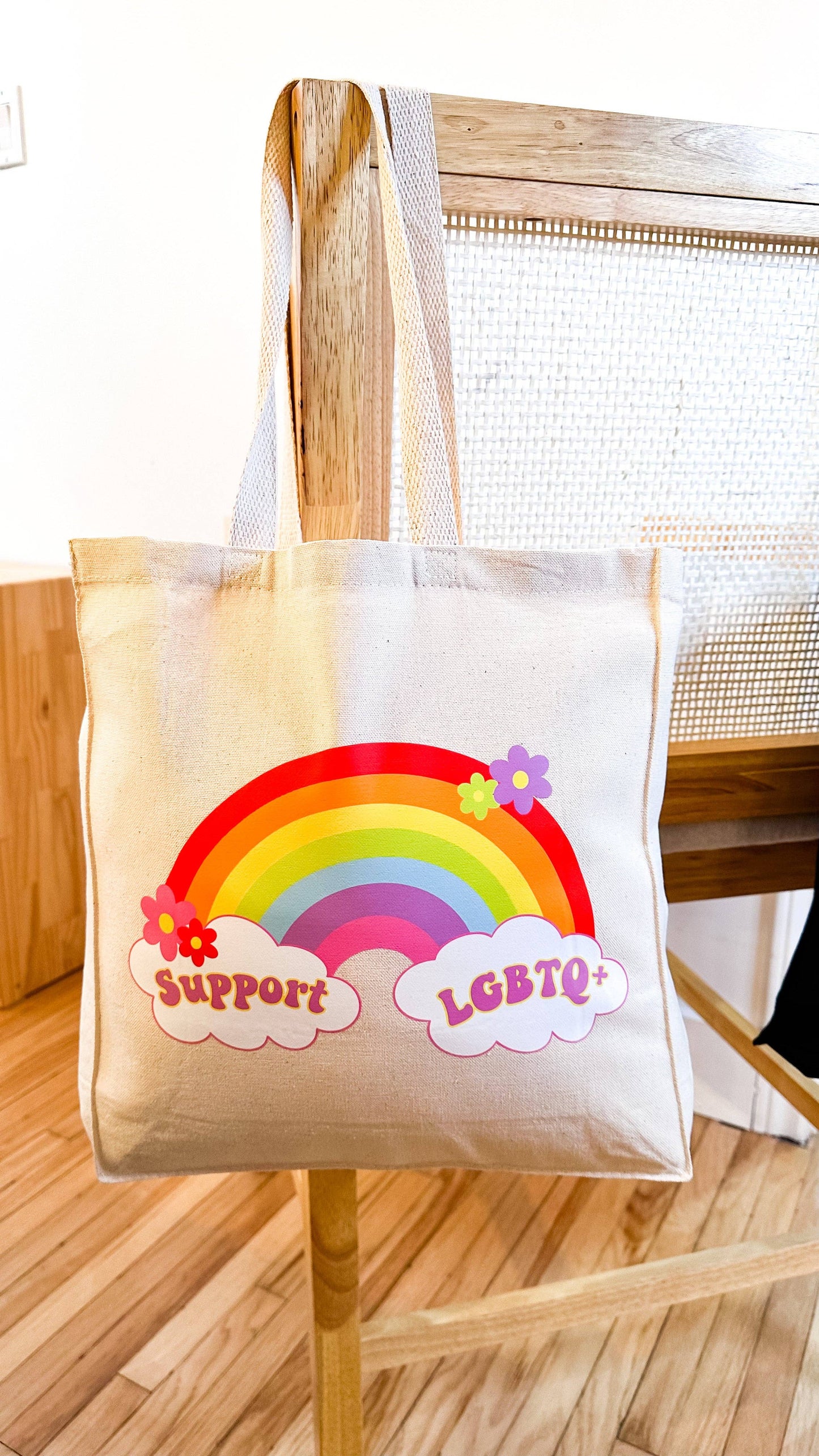 Support LGBTQ+ Canvas Tote Bag