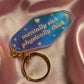 Mentally Sick Physically Thick Motel Iridescent Keychain