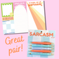 Sarcasm Notepad (funny, gift )