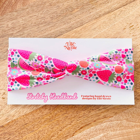 Stretchy Tie Headband - Farmers Market