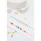 Happy Letter and Bead combination Bracelet Set