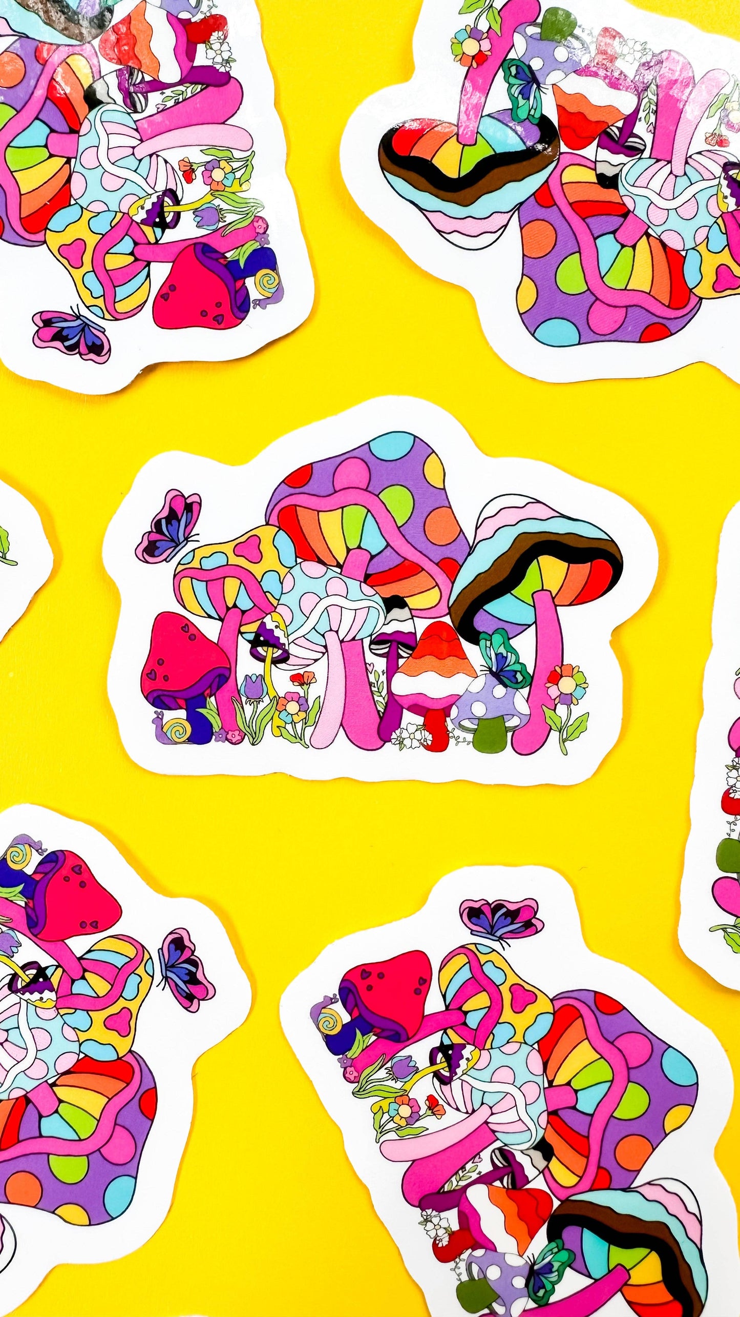 Mushroom LGBTQ+ Pride Garden Sticker