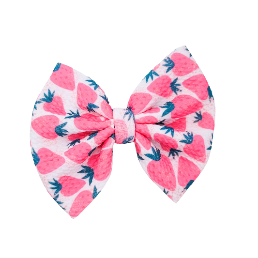 Sophia Hair Bow - Strawberries Galore