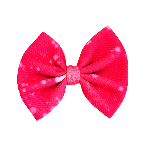 Sophia Hair Bow - Pink Acid Wash