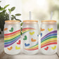 Rainbow And Hearts Glass - 16 oz. Glass