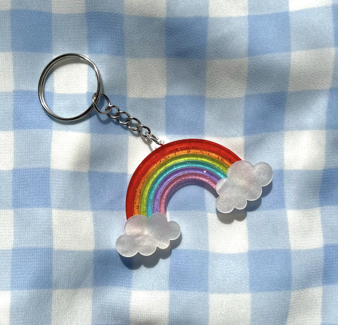 Rainbow Keychain - Handmade