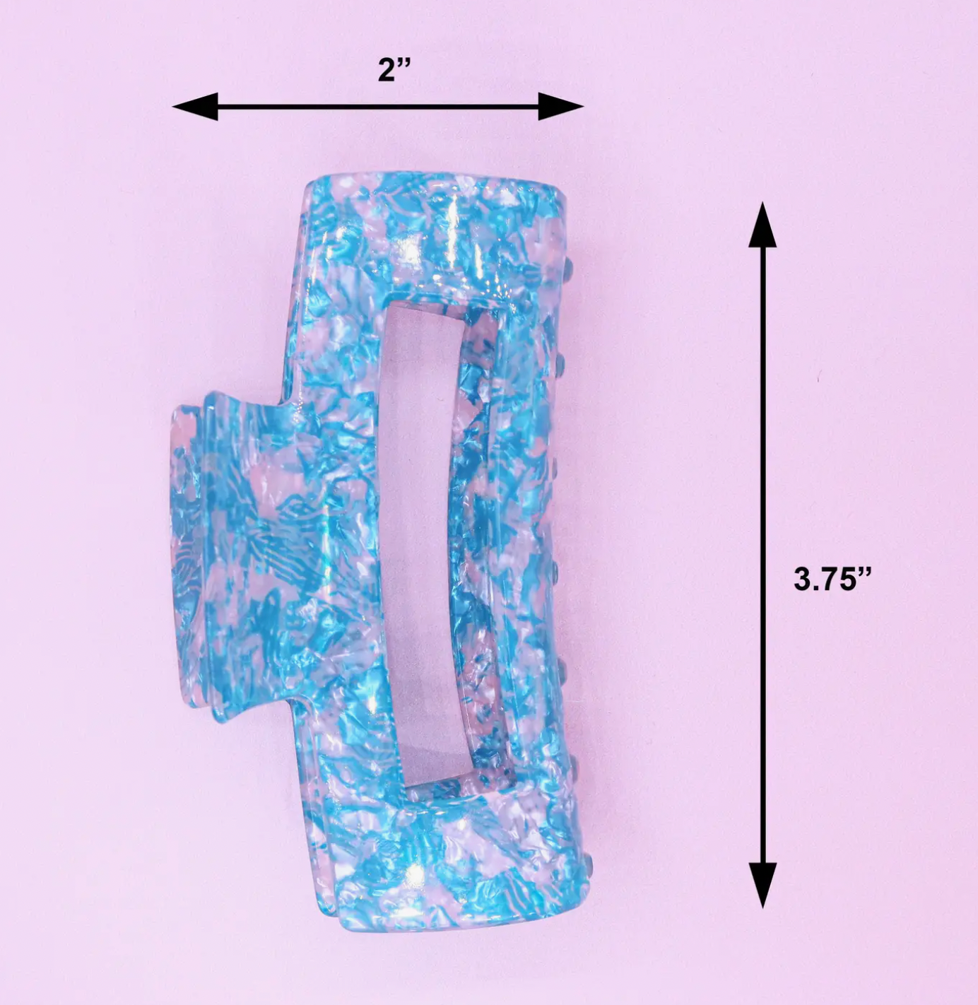 Cotton Candy Marble Claw Clip