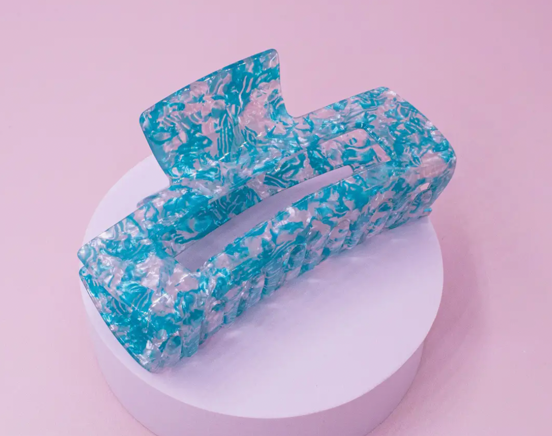 Cotton Candy Marble Claw Clip