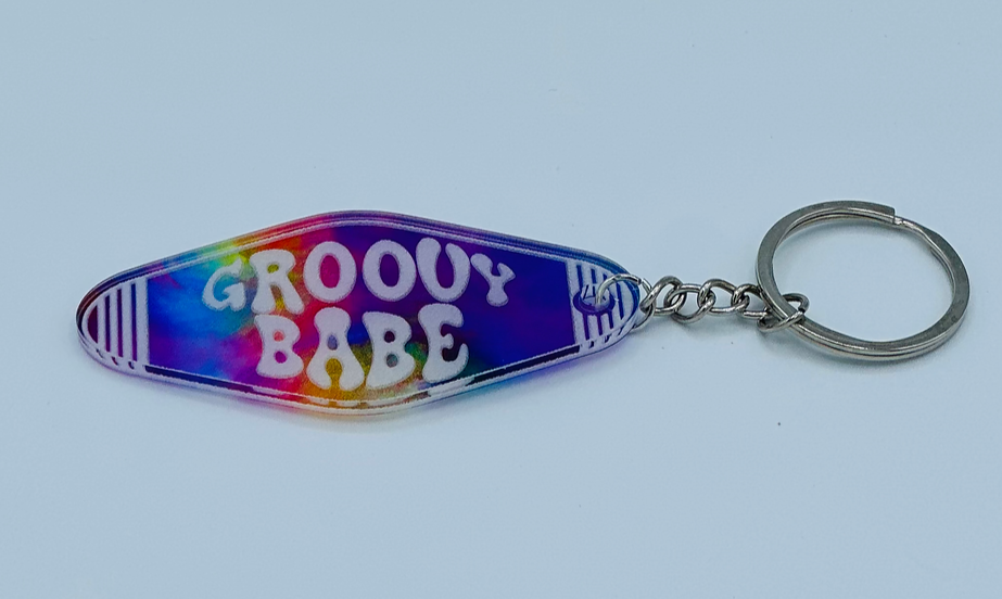 Groovy Baby Keychain - Handmade